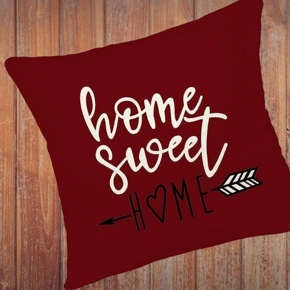 Decorative Pillow Covers Burgundy Modern Couch Throw Accent Indoor Outdoor Cases - Picture 3 of 8